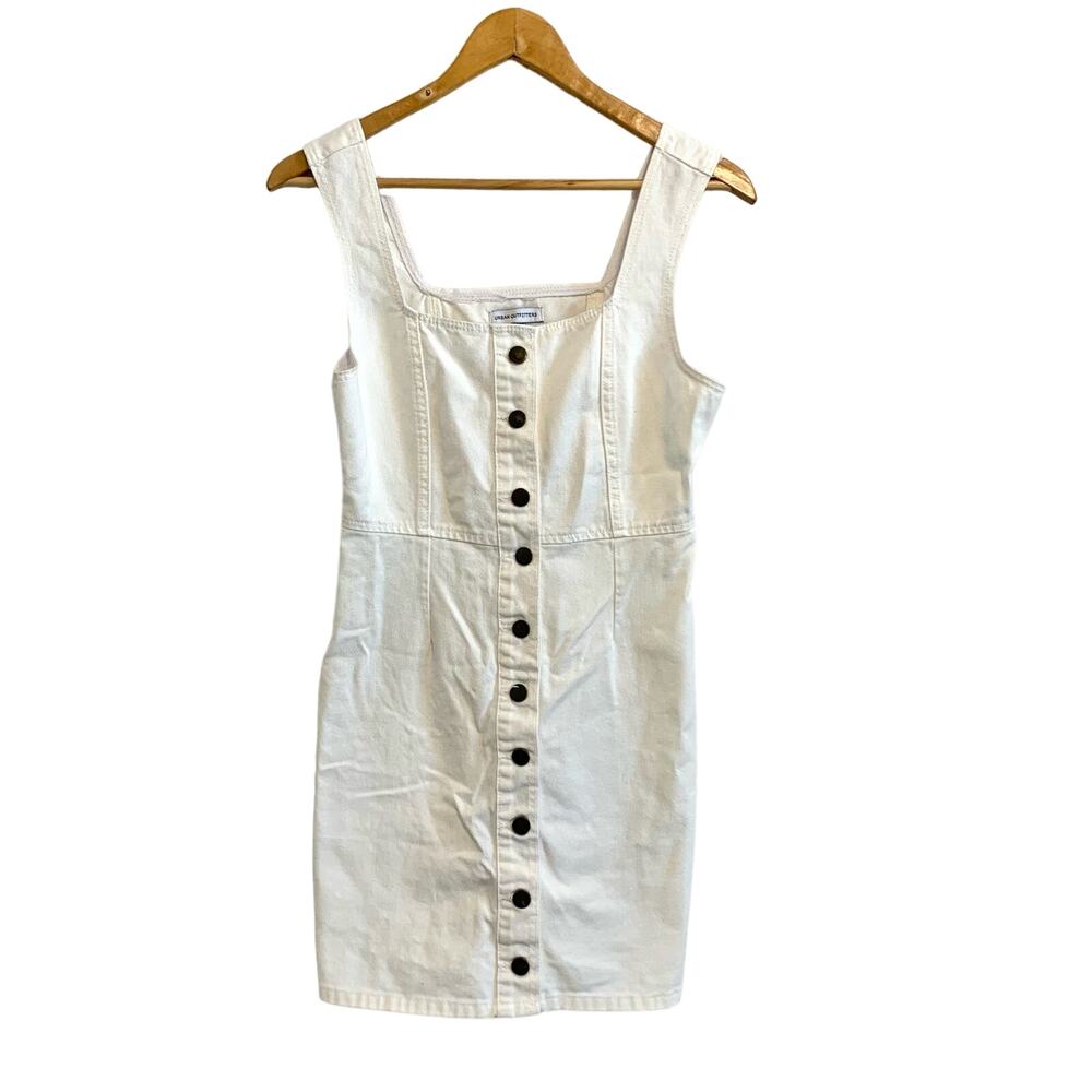 Urban Outfitters White Button-Down Mini Dress